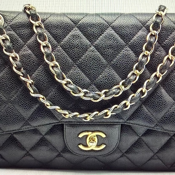 Chanel Cavier Quilted Double Flap black - Picture 1 of 7